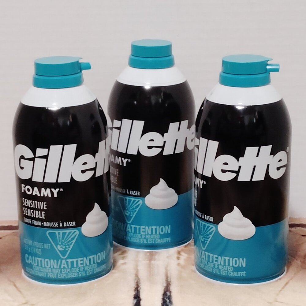 Gillette Foamy Shave Foam Sensitive 11 Ounce (325ml) Each